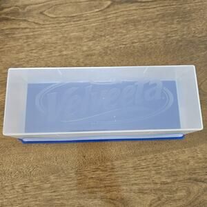 Kraft Velveeta Cheese Plastic Refrigerator Keeper Storage Case Clear w Blue Lid